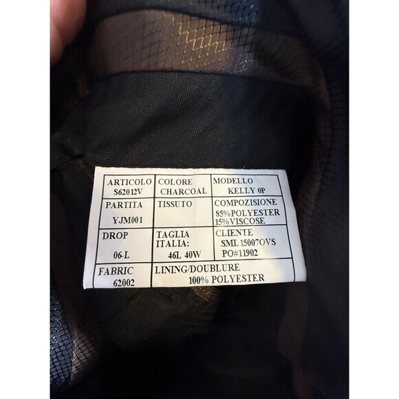 Caravelli Men’s Charcoal Dress Pants 40X30 Belt Loops - Picture 4 of 6